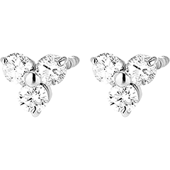 Boucles d'oreilles Fraîcheur - Orion - or blanc 9 carats et diamants