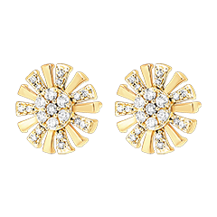 Puces Fraîcheur - Solaire - or jaune 9 carats et diamants
