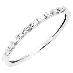 Bague Fraîcheur - Harmonie - or blanc 9 carats et diamants