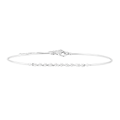 Gracile Bangle - 9 carat white gold with diamonds