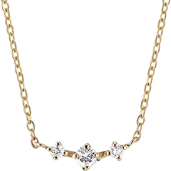 Freshness necklace- Tara - 9 carat yellow gold and diamonds