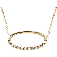 Freshness necklace - April - 18 carat yellow gold and diamonds