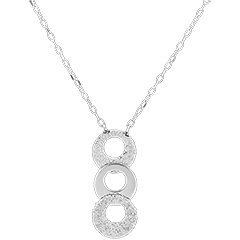 Freshness Necklace - Trio Circulus - 18 carat white gold