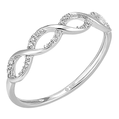 Fraîcheur Ring - Ariane - 9 karat white gold and diamonds