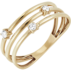 Freshness ring- Orion - 18 carat yellow gold and diamonds