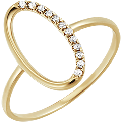 Freshness ring- April - 9 carat yellow gold and diamonds