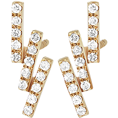 Freshness earrings- Polaris - 9 carat yellow gold and diamonds