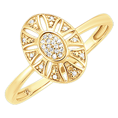 Freshness Ring - Radiance - 9 carat yellow gold and diamonds