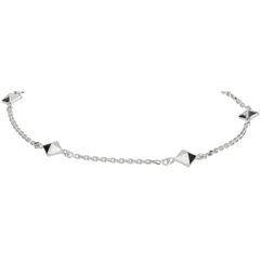 Bracciale Genesi - Diamanti grezzi - Oro bianco - 18 carati - Diamanti