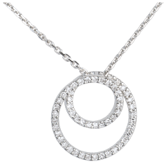 Collana Al tuo fianco - Oro bianco - 18 carati - 50 Diamanti - 0.2 carati