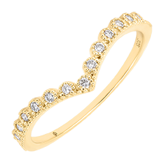 Anello Nova – Oro giallo 9 carati, diamanti sintetici