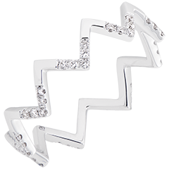 Freschezza n. 60 - Anello Oro bianco 9 carati