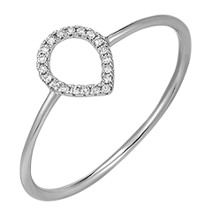 Anello Freschezza - Alphée - oro bianco 9 carati e diamanti