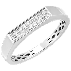 Anello Freschezza - Gaia - oro bianco 9 carati e diamanti