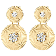 Orecchini Freschezza - Sole - oro giallo 18 carati e diamanti
