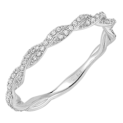 Anello Freschezza - Olimpo diamantato - oro bianco 18 carati e diamanti