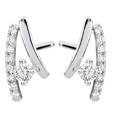 Pendientes Erina - oro blanco 9 quilates