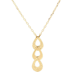 Collar Frescura - Trio Pira - oro amarillo de 9 quilates