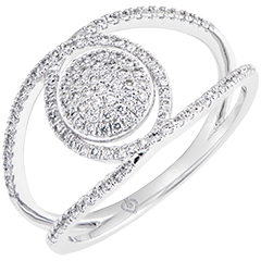 Anillo Baladina - oro blanco de 18 quilates y diamantes