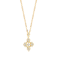 Collar Cassiara – Oro amarillo de 9 quilates y diamantes sintéticos