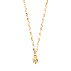 Collar Elixia – Oro amarillo de 9 quilates y diamante sintético