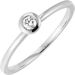 Anillo Frescura - Redondo - oro blanco 18 quilates y diamantes