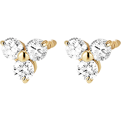 Pendientes Frescura - Orión - oro amarillo de 9 quilates y diamantes