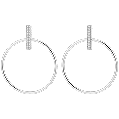 Pendientes Frescura - Lux - oro blanco de 9 quilates y diamantes