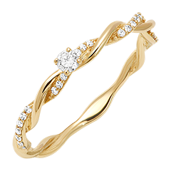 Anillo de Compromiso Olympe - oro amarillo de 18 quilates con diamantes