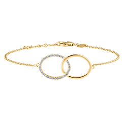 Brazalete Frescura - Doble Firmamento - oro amarillo de 9 quilates y diamantes