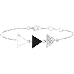 Pulsera Frescura - Trio - oro blanco de 9 quilates y diamantes