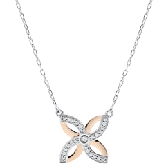 Freshness Necklace - Summer Lilies - white gold, rose gold