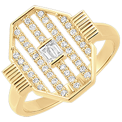 Ring Frische - Lumina - 9 Karat Gelbgold und Diamanten