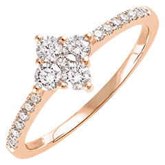 Ring Frische - Dina - 9 Karat Roségold und Diamanten