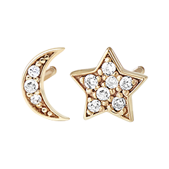 Ohrringe Frische - Sirius - Gelbgold, 18 Karat, mit Diamanten