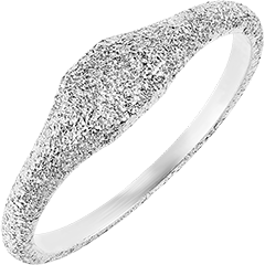 Ring Frische - Diamanteffekt - Weißgold, 18 Karat