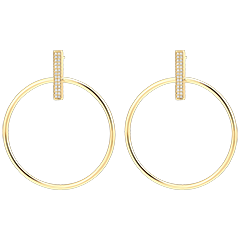 Ohrringe Frische - Lux - 18 Karat Gelbgold und Diamanten