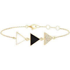Frisheid Armband - Trio - 18-karaats geelgoud en diamanten