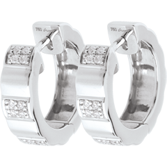 Arcade hoops white gold paved