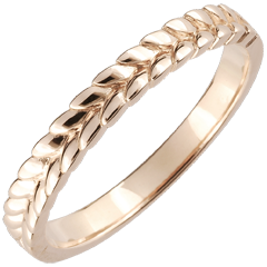 Anello Giardino Incantato - Treccia - Oro rosa - 9 carati