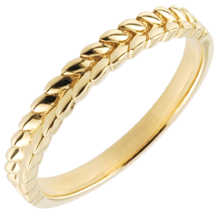 Anello Giardino Incantato - Treccia - Oro giallo - 9 carati
