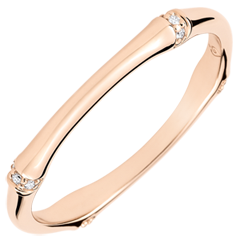 Anello Giungla Sacra - Multi diamanti 2 mm - oro rosa 9 carati