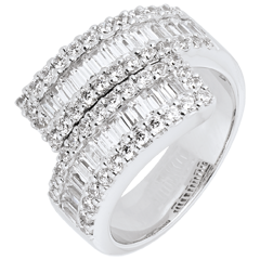 Anillo Constelación - Luz Infinita variación - oro blanco 18 quilates