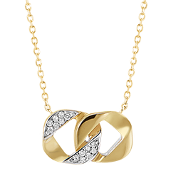 Halskette Auge des Orients - Lia - Gelbgold, 9 Karat, mit Diamanten