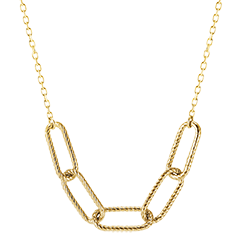 Halskette Auge des Orients - Pia - 5 Kettenglieder - Gelbgold, 9 Karat