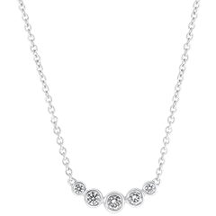 Halskette Frische - Morgentau - 9 Karat Weißgold und Diamanten