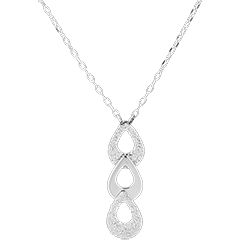 Halskette Frische - Trio Pira - 9 Karat Weißgold