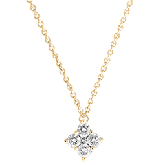 Halsketting Frisheid - Dina - 9 karaat geelgoud en diamanten