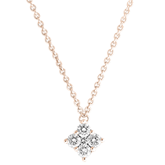 Halsketting Frisheid - Dina - 9 karaat roségoud en diamanten