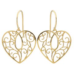 Heart-shaped Arabesques Earrings